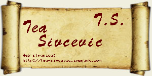 Tea Sivčević vizit kartica